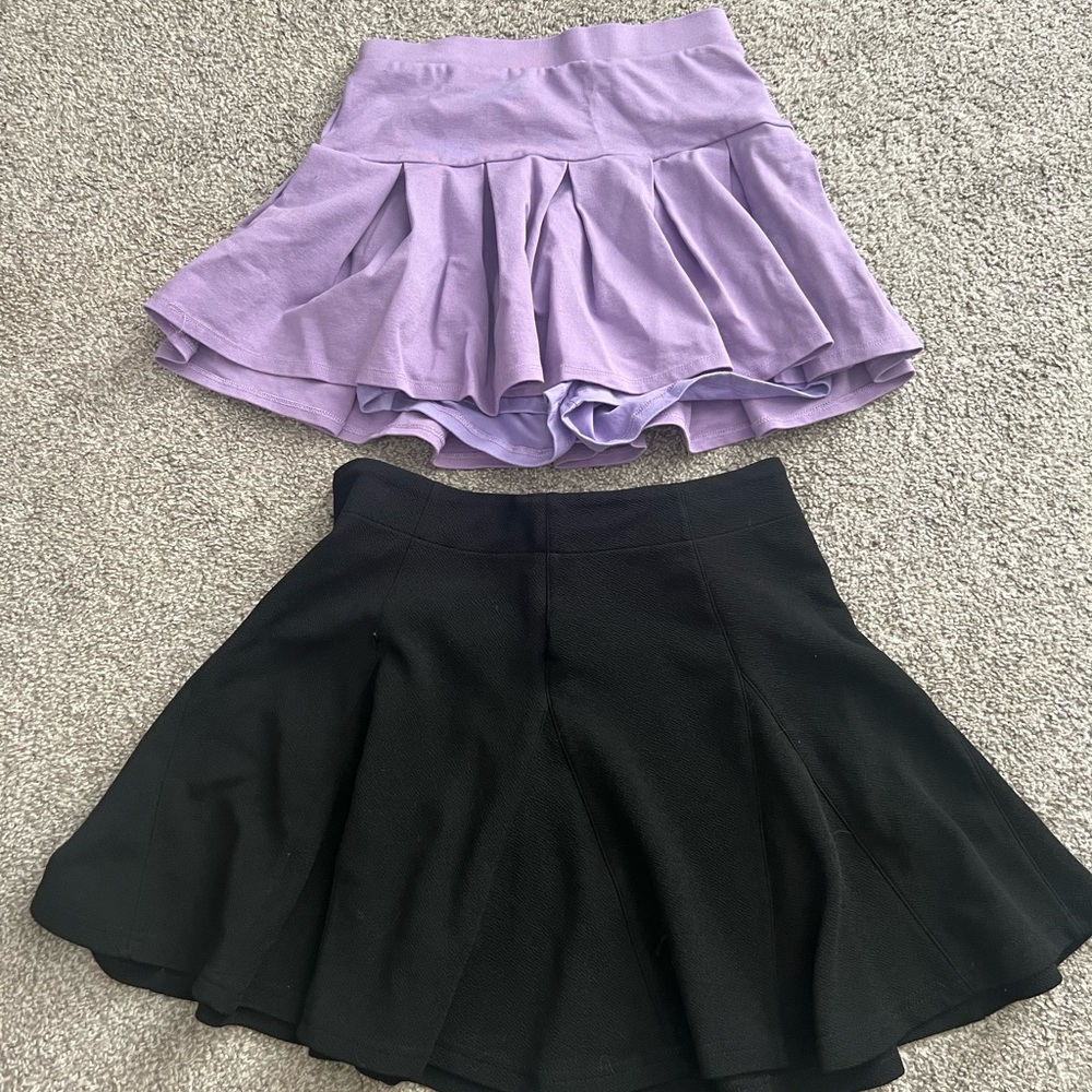 Stylish Women's Skirt Set - Purple and Black
